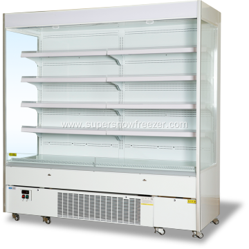 Supermarket multideck open fridge for dairy and sausage